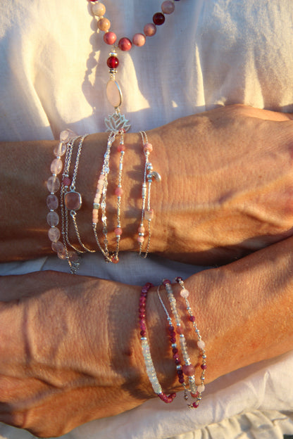 Bracelet en Opale Welo, Tourmaline Rose & Rubylite | Bijoux en Argent Authentiques, Byartmexbijoux