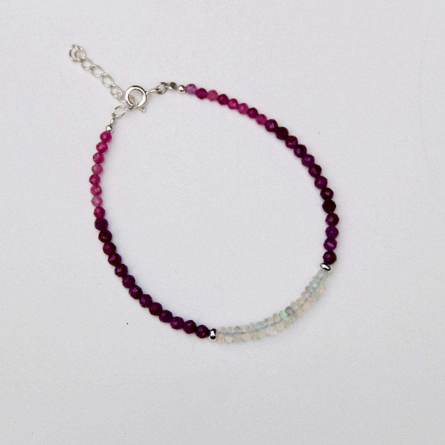 Bracelet en Opale Welo, Tourmaline Rose & Rubylite | Bijoux en Argent Authentiques, Byartmexbijoux