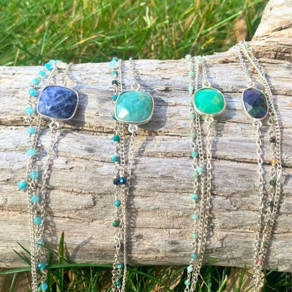 Bracelet en Pierres Naturelles et Argent 925 - Carina - Harmonie et équilibre -