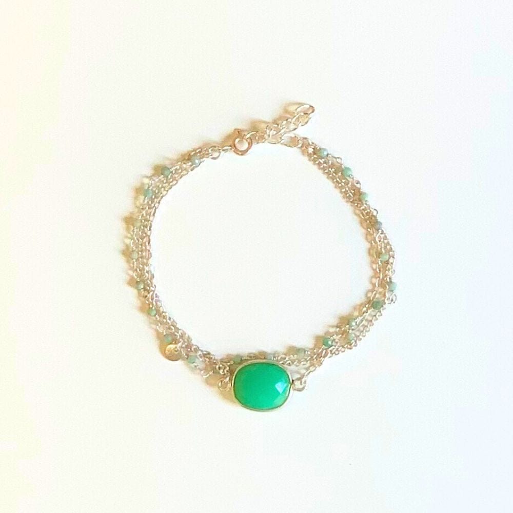 Bracelet en Pierres Naturelles et Argent 925 - Carina - Harmonie et équilibre -