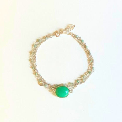 Bracelet en Pierres Naturelles et Argent 925 - Carina - Harmonie et équilibre -