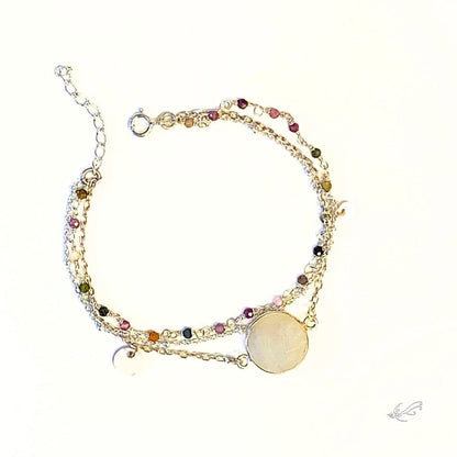Bracelet en Pierres Naturelles et Argent 925 - Carina - Harmonie et équilibre -