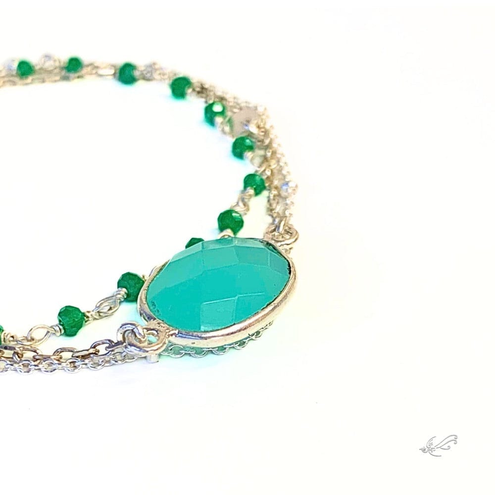 Bracelet en Pierres Naturelles et Argent 925 - Carina - Harmonie et équilibre -