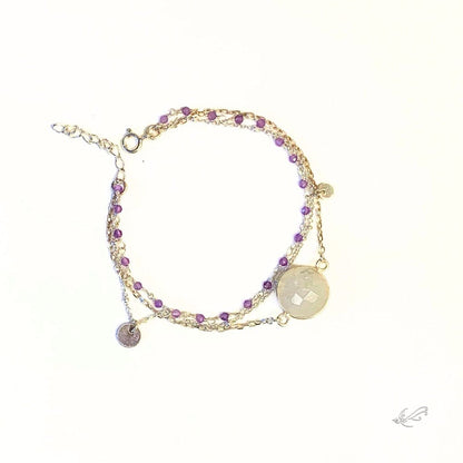 Bracelet en Pierres Naturelles et Argent 925 - Carina - Harmonie et équilibre -