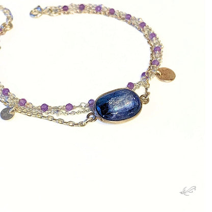 Bracelet en Pierres Naturelles et Argent 925 - Carina - Harmonie et équilibre -