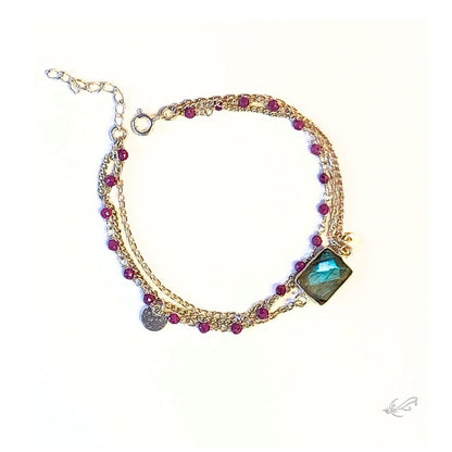Bracelet en Pierres Naturelles et Argent 925 - Carina - Harmonie et équilibre -