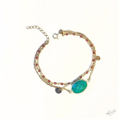 Bracelet en Pierres Naturelles et Argent 925 - Carina - Harmonie et équilibre -