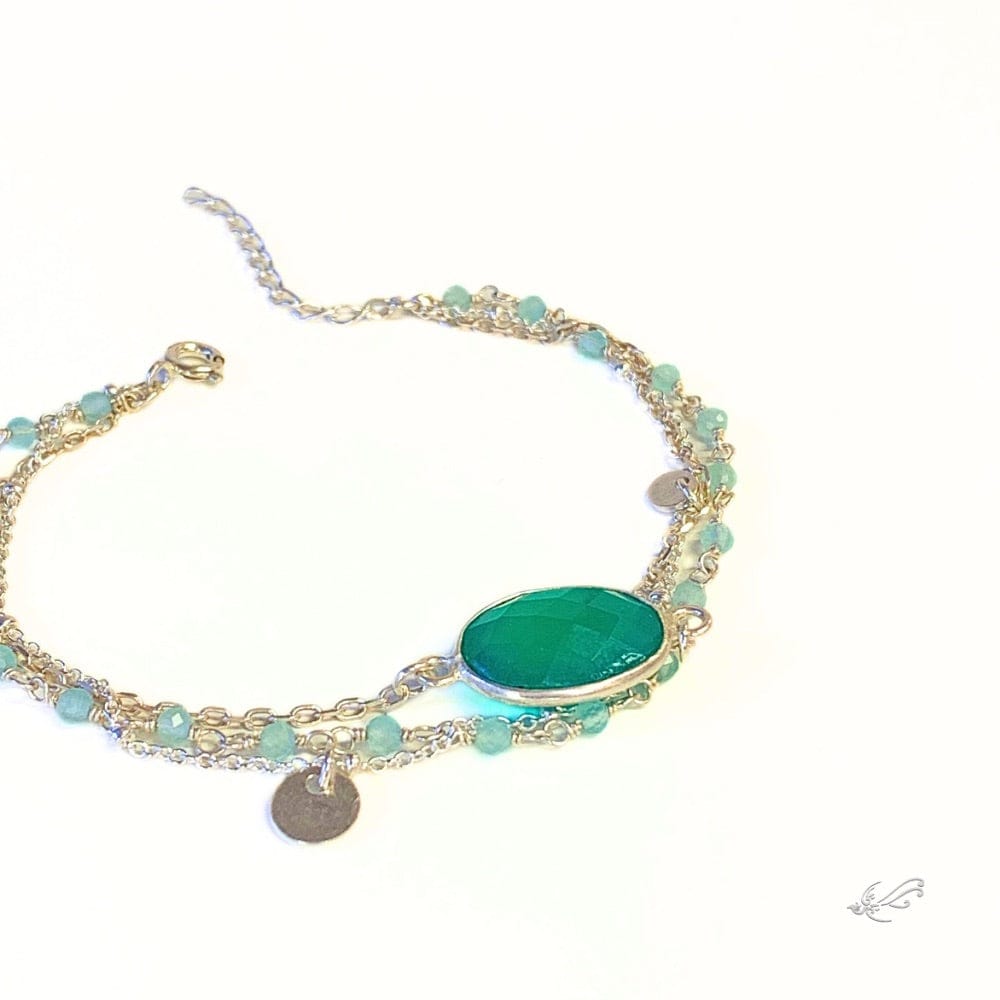 Bracelet en Pierres Naturelles et Argent 925 - Carina - Harmonie et équilibre -