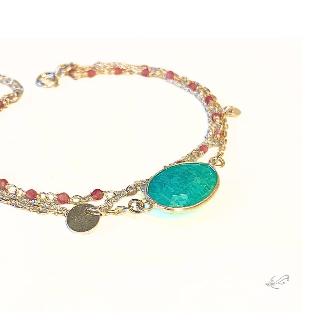 Bracelet en Pierres Naturelles et Argent 925 - Carina - Harmonie et équilibre -