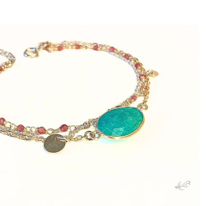 Bracelet en Pierres Naturelles et Argent 925 - Carina - Harmonie et équilibre -