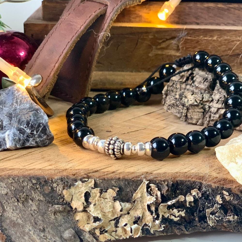 Bracelet Ethan - Onyx et Argent 925 - Force et Equilibre