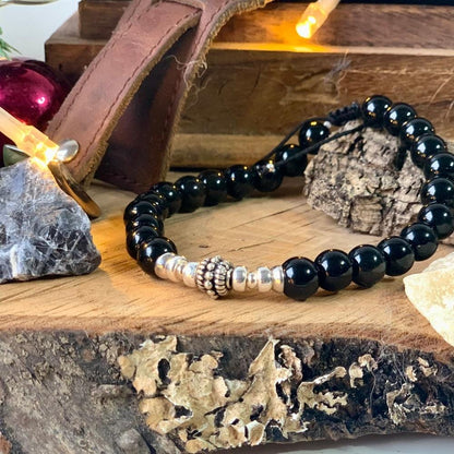 Bracelet Ethan - Onyx et Argent 925 - Force et Equilibre