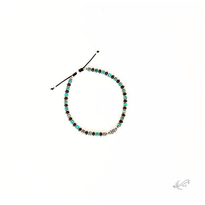 Bracelet Homme Améthyste & Turquoise Africaine – Hématite & Argent 925