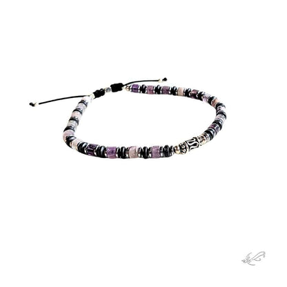 Bracelet Homme Améthyste & Turquoise Africaine – Hématite & Argent 925