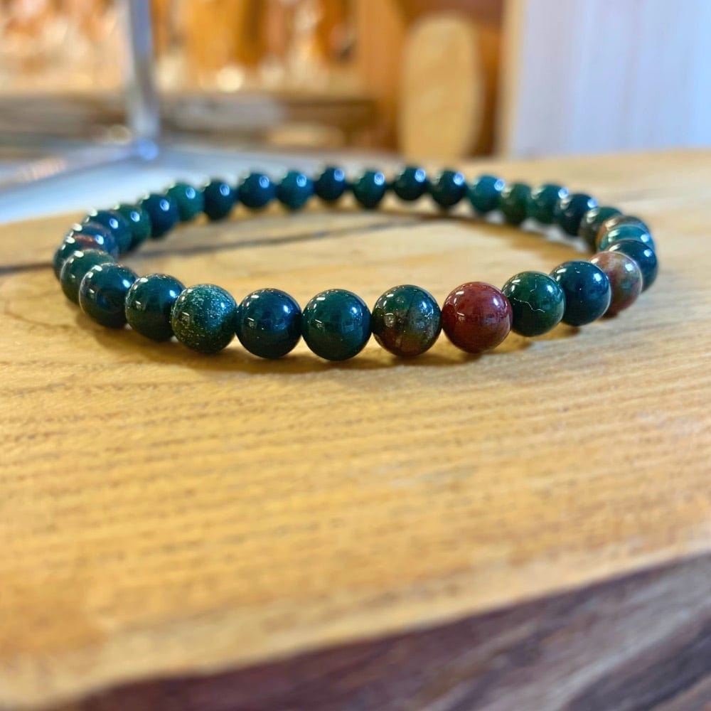 Bracelet Homme en Jaspe sanguin monté sur un élastique - Byartmexbijoux