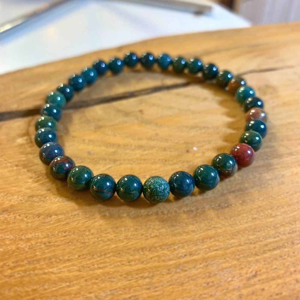 Bracelet Homme en Jaspe sanguin monté sur un élastique - Byartmexbijoux