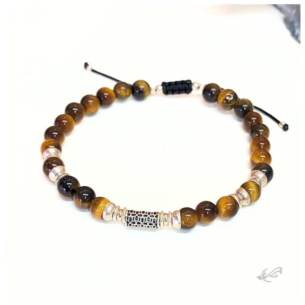 Bracelet homme en œil de tigre et argent | Confiance & protection