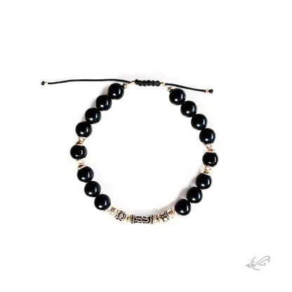 Bracelet Homme en Onyx et Argent 925 – Élégance et Protection - byartmexbijoux