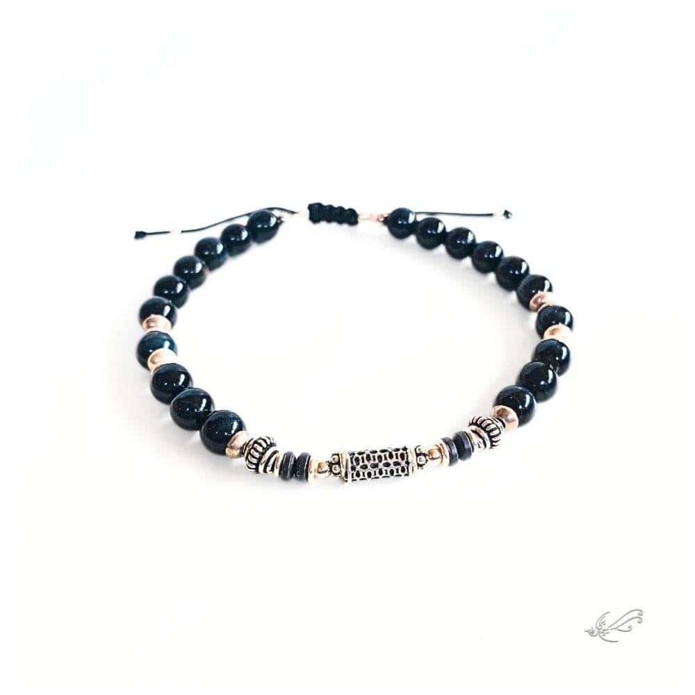 Bracelet Homme Œil de Taureau & Œil de Faucon en Hématite et Argent 925 – Énergie & Élégance