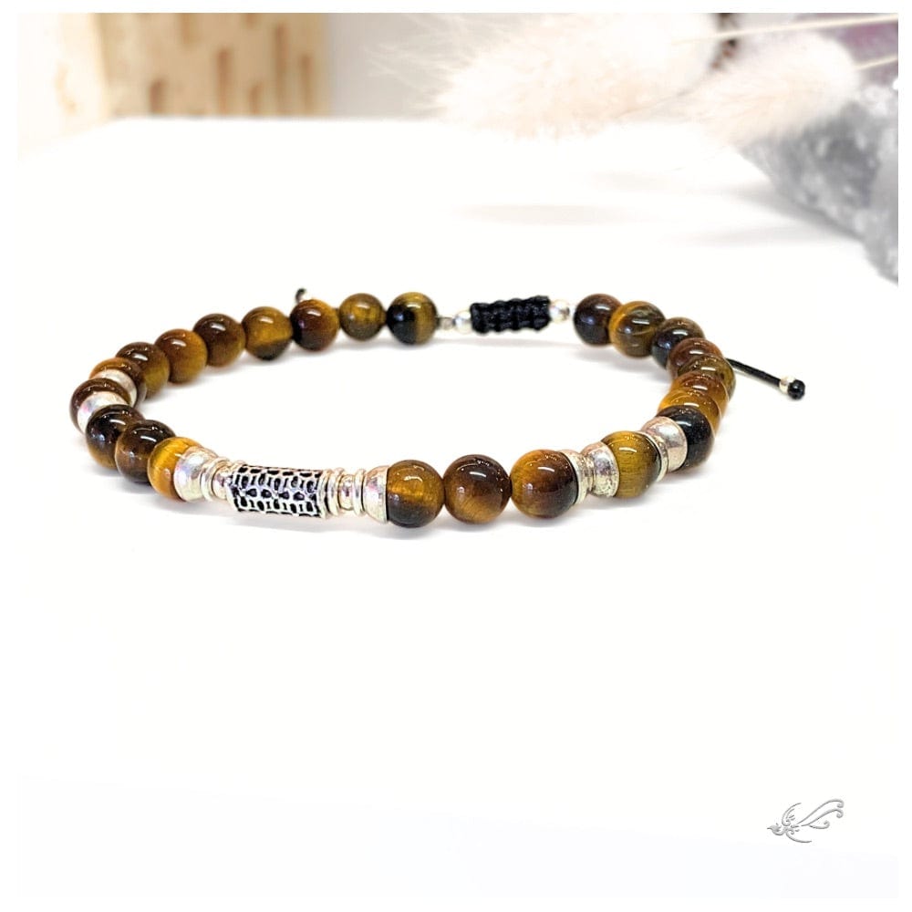Bracelet Homme Oeil de Tigre et Argent 925 - Confiance & Protection