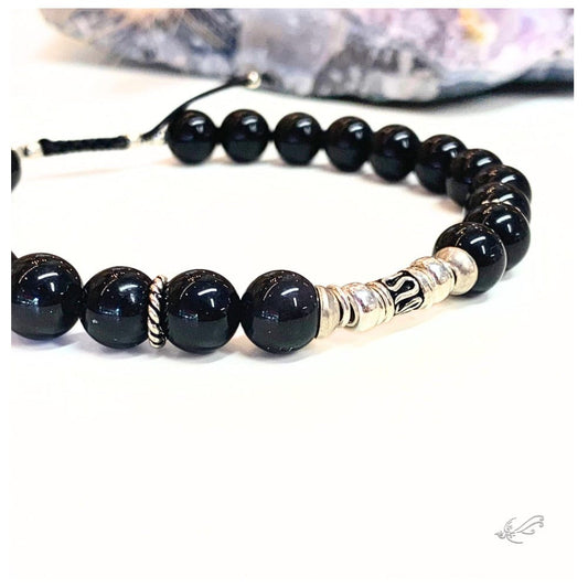 Bracelet Homme Onyx et Argent 925 - Force & Élégance