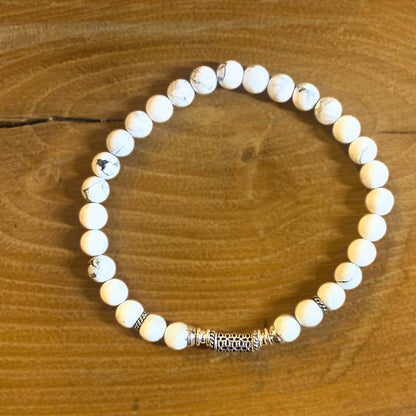 Bracelet Howlite et Argent 925 - Sérénité et Calme