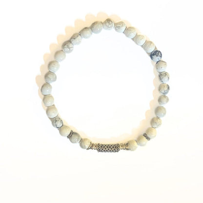 Bracelet Howlite et Argent 925 - Sérénité et Calme