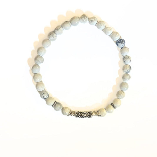 Bracelet Howlite et Argent 925 - Sérénité et Calme