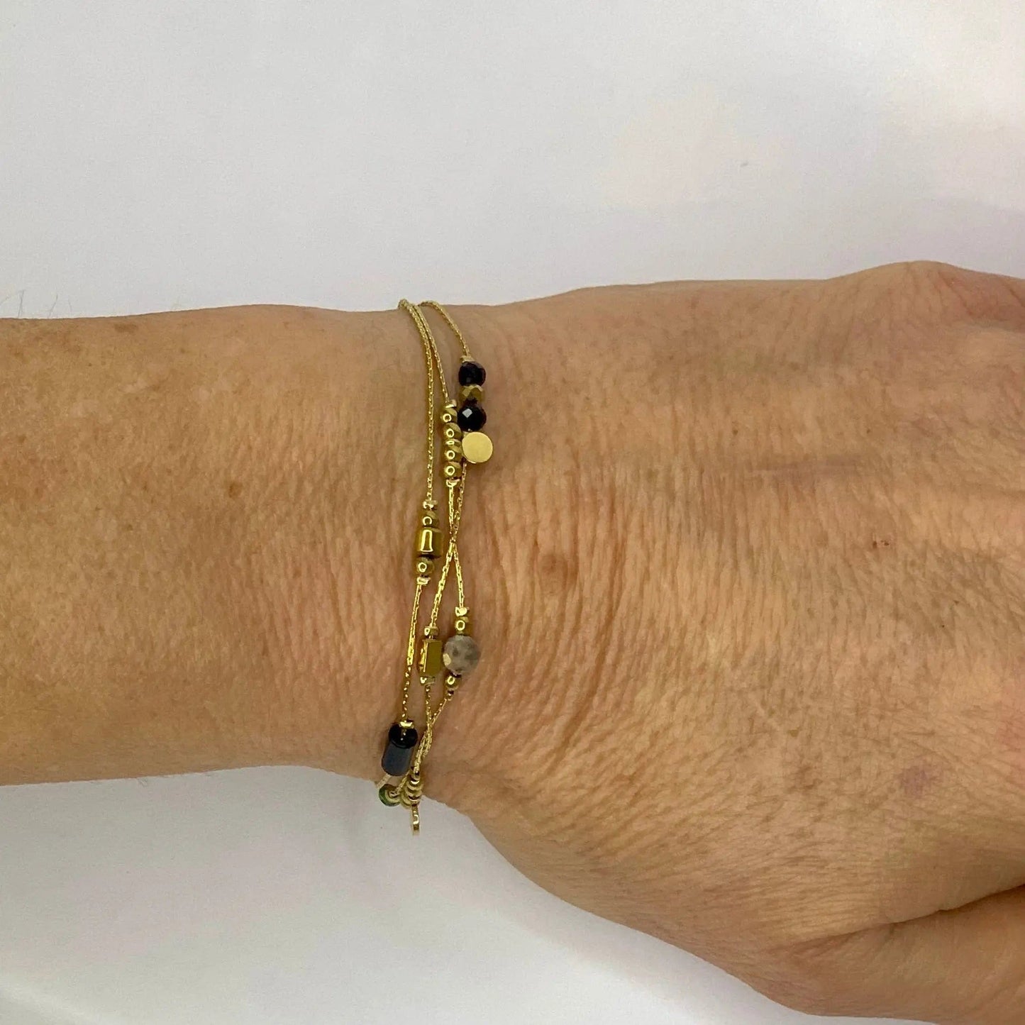 Bracelet Maïna - byartmexbijoux Onyx/Labradorit