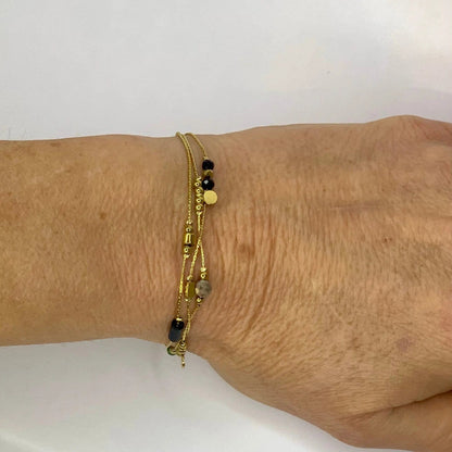 Bracelet Maïna - byartmexbijoux Onyx/Labradorit