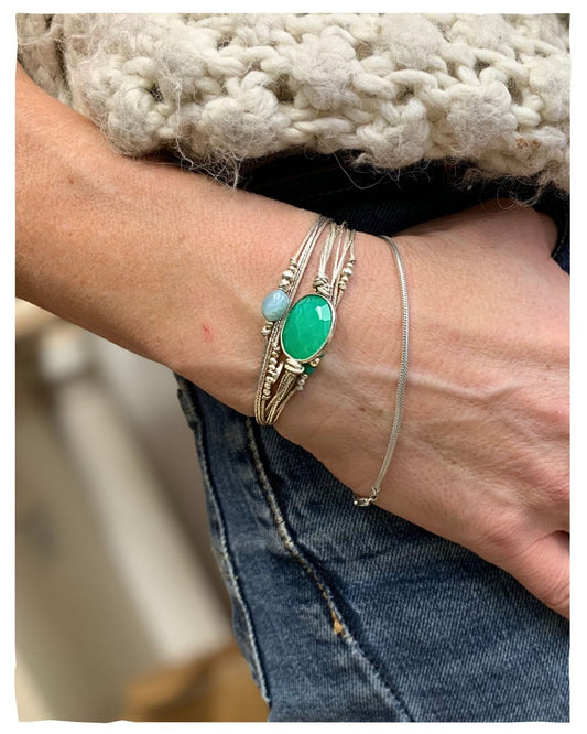 Bracelet multi-tours argent | Collection Renaissance pierres naturelles