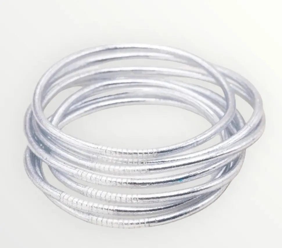 Bracelets bouddhistes argentés fins - Byartmexbijoux