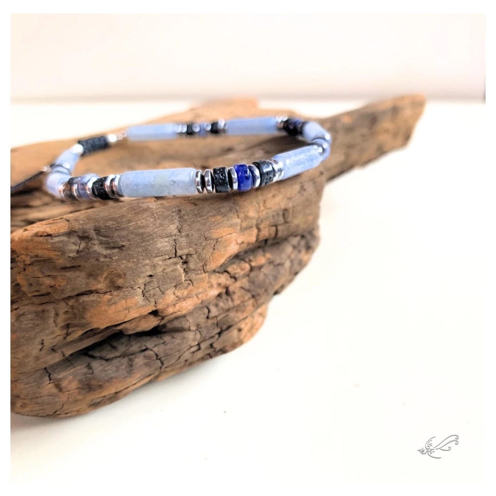 Bracelets Homme en Onyx, Turquoise, Amazonite, Hématite & Argent 925 – Collection Artisanale