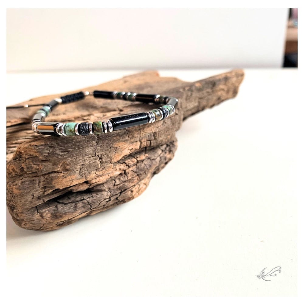 Bracelets Homme en Onyx, Turquoise, Amazonite, Hématite & Argent 925 – Collection Artisanale