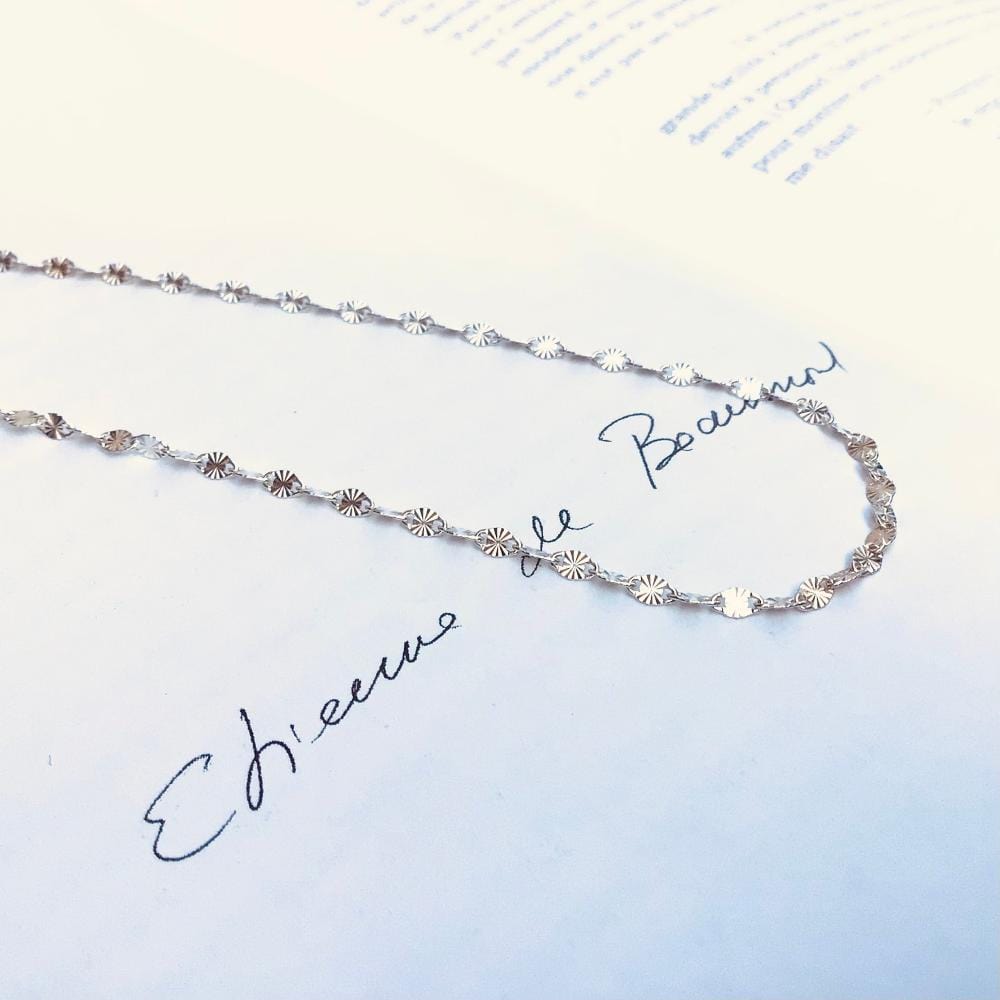 Chaîne en Argent 925 Maillon Soleil - Élégance Rayonnante - Byartmexbijoux