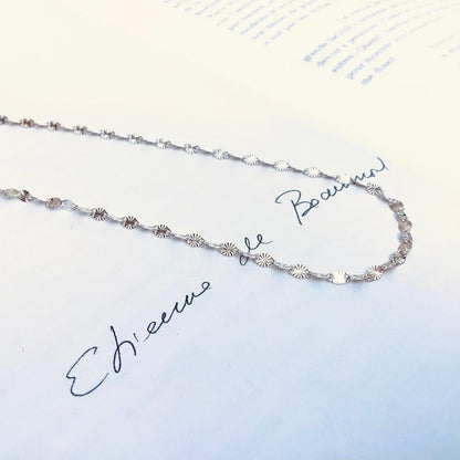 Chaîne en Argent 925 Maillon Soleil - Élégance Rayonnante - Byartmexbijoux