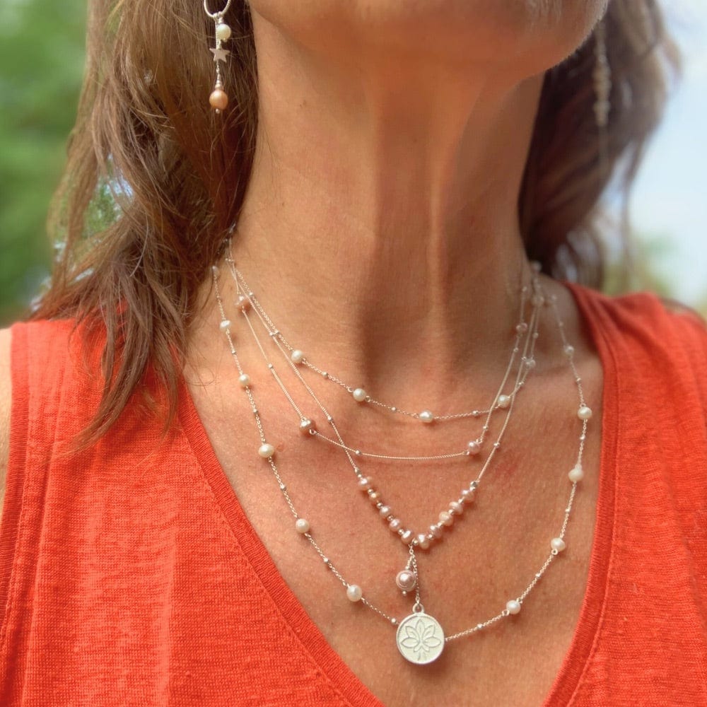 Collier mariage perles d’eau douce – Doris en argent 925 fait main