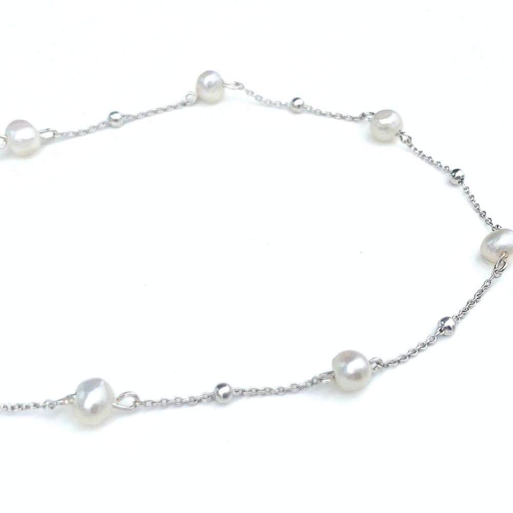 Collier mariage perles d’eau douce – Doris en argent 925 fait main