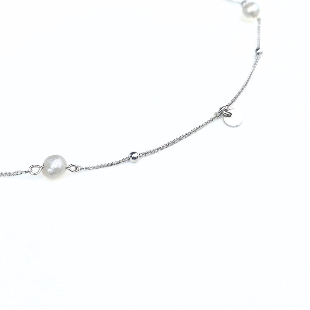 Collier perles d'eau douce Galatée - Chaine perlée argent 925 fait main