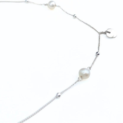 Collier perles d'eau douce Galatée - Chaine perlée argent 925 fait main