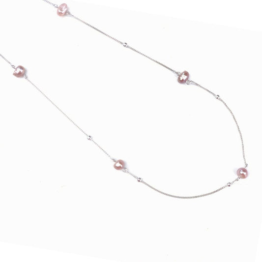 Collier perles d'eau ouce Thalassa - Chaine perlée argent 925 fait main