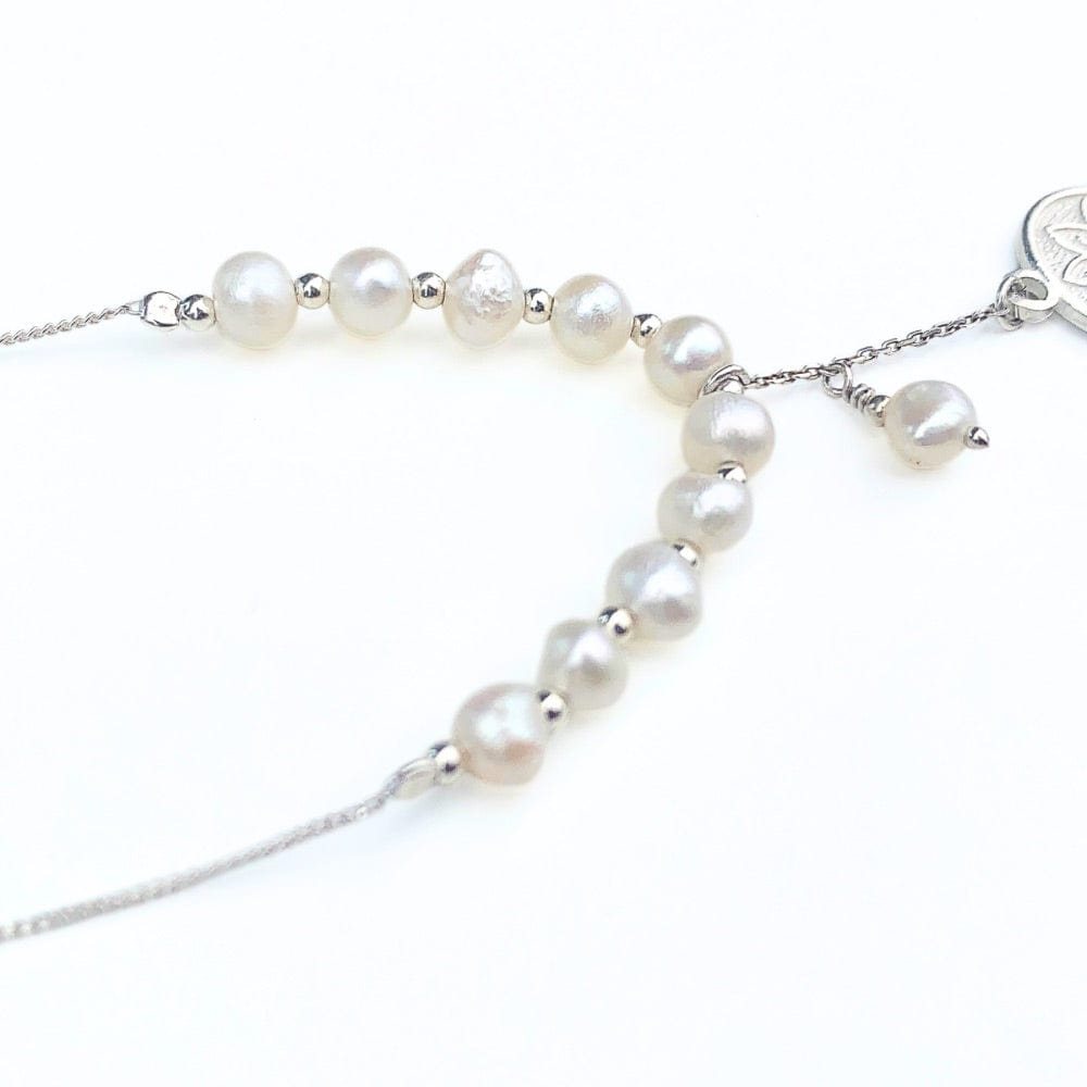 Collier perles naturelles et argent 925 – Amphitrite, bijou fait main