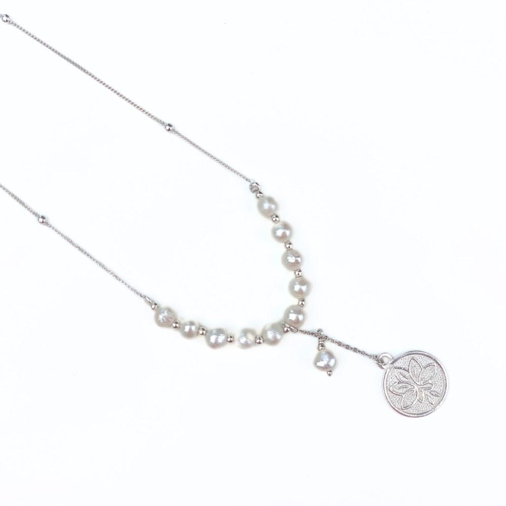 Collier perles naturelles et argent 925 – Amphitrite, bijou fait main