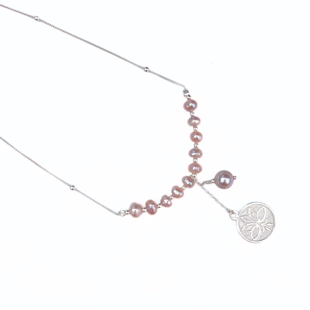 Collier perles naturelles et argent 925 – Amphitrite, bijou fait main