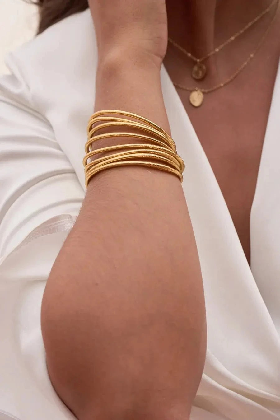 Joncs bouddhistes fins dorés Byartmexbijoux