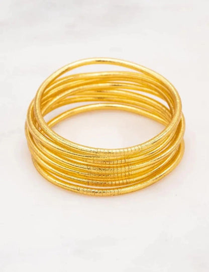 Joncs bouddhistes fins dorés Byartmexbijoux