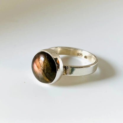 Neptune - Bague en Labradorite Argent 925 - Protection et Élégance 