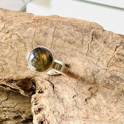 Neptune - Bague en Labradorite Argent 925 - Protection et Élégance 