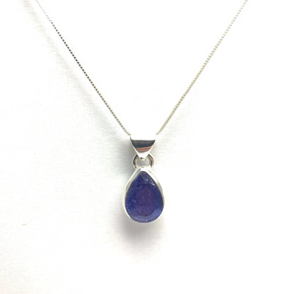 Pendentif Tanzanie, Pendentif en Tanzanite, Argent 925, Bijou en Tanzanite, Collier en Tanzanite, Pierre naturelle en Tanzanite.Pendentif monté sur argent, Bijou en argent, Collier élégant, Cadeau de luxe, Bijou artisanal. 