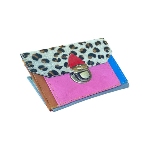 Porte Feuilles en Cuir Recyclé  Rose